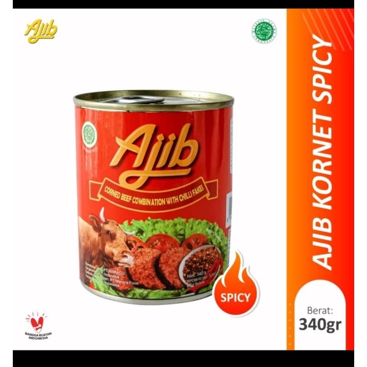 

Ajib Kornet Daging Sapi Pedas 340gr