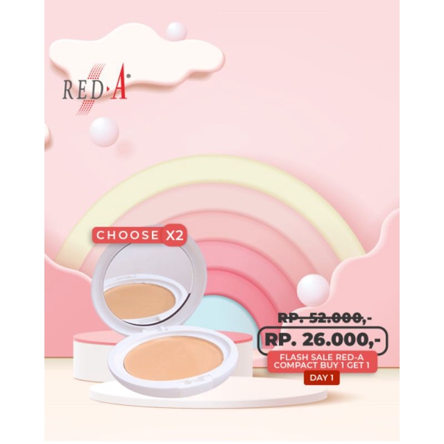 Paket 2 Red A Compact powder