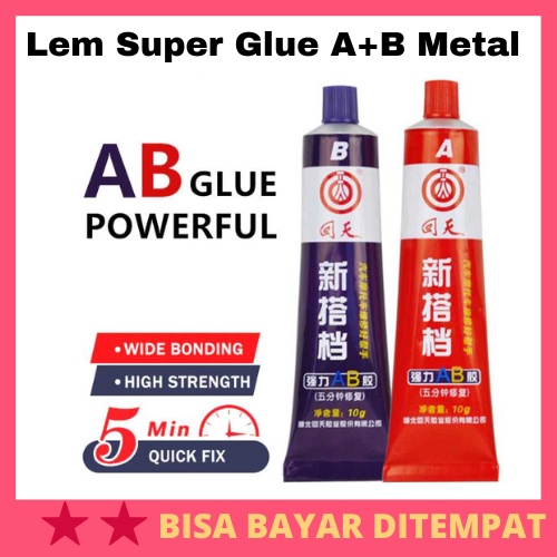 Jual Lem Super Glue A+B Metal Repairing Adhesive Welding Glue 20 G ...