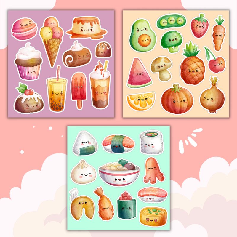 

Cute Sticker Sheet Aesthetic Kiss Cut Scrapbook Bullet Journal Kawaii Sticker Tumblr Sticker Case Sticker