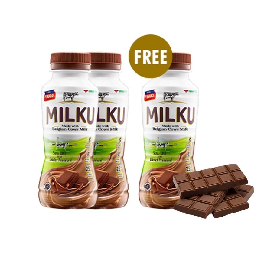 

㊋ Milku Susu Cokelat 200 ml [Buy 2 get 1 Free] づ