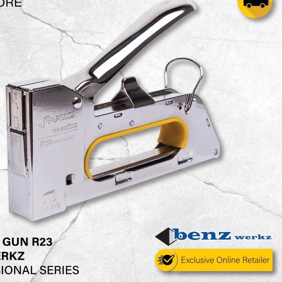 

Staples Tembak R23 BENZ / Stapler Tacker Gun by BENZ WERKZ