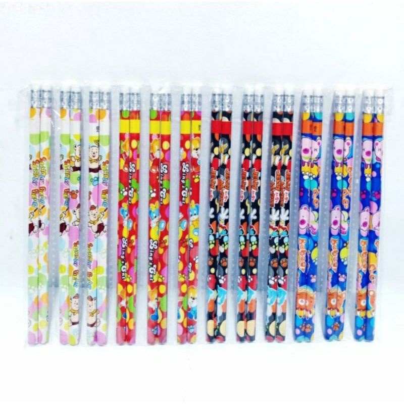 

PENSIL KARAKTER/ PENSIL HB / PENSIL TULIS + PENGHAPUS ISI 24 PCS