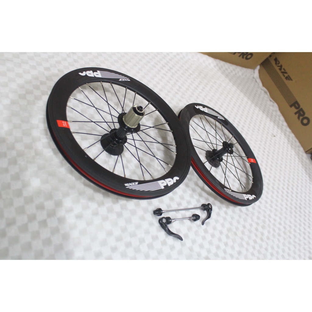 Velg rims wheelset sepeda lipat raze pro 16 x 1 3/8 Discbrake 16 x 1 3 per 8 16+ 16 plus 16inch