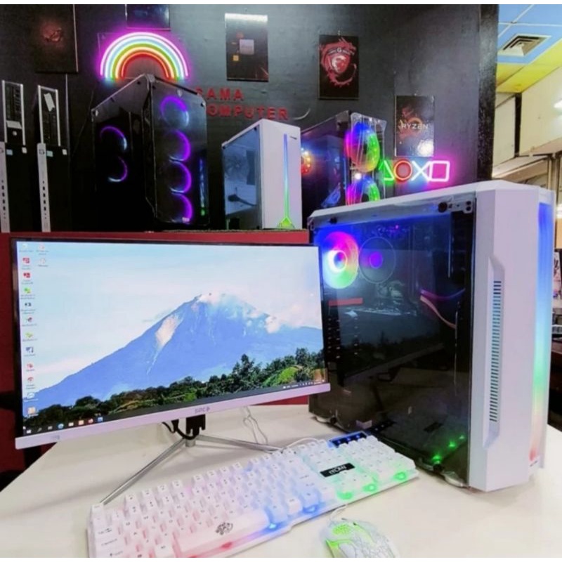 Bergaransi (GGP) PC Gaming Core i7 Ram 8gb Vga 2 gb Monitor 22 keyboad mouse Termurah di Shopee