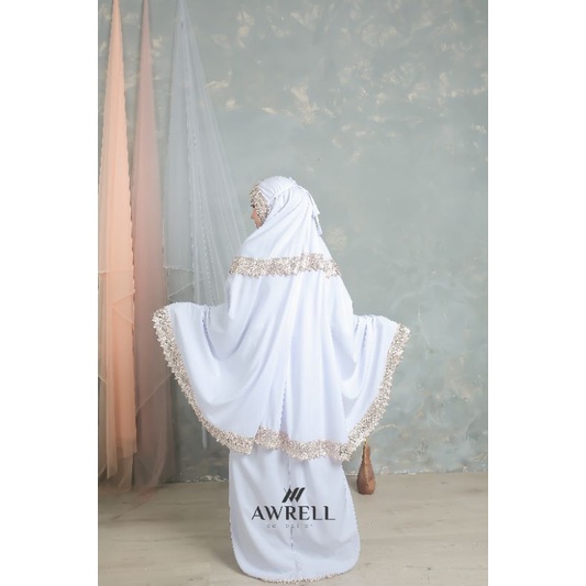 Awrellcollection - Mukena Dewasa Kanyaa Katun Premium Renda Giper Mewah