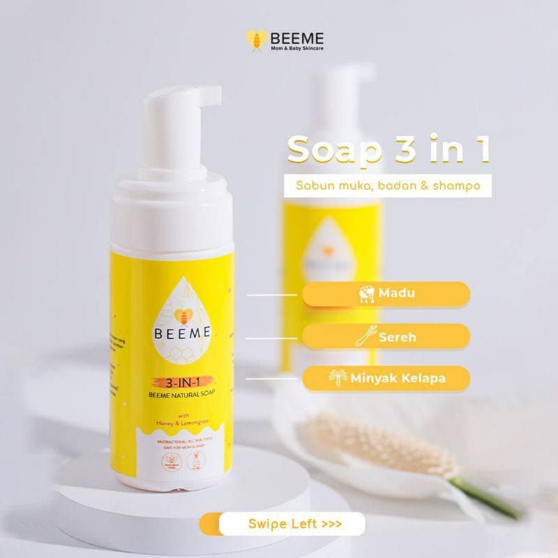 Beeme Natural Skincare Ibu dan Anak - Natural Soap Nourishing Balm Suncreen