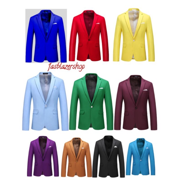 Jas pria terbaru / Jas pria formal / Jas pria pink , merah, biru muda