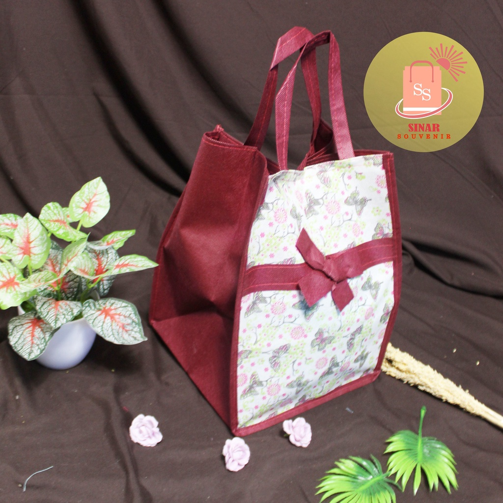 ( COD ) TERLARIS TAS BOX NASI KOTAK PITA HARGA LUSIN ISI 12 - WARNA RANDOM