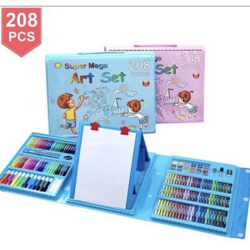 Crayon - Crayon Mega Art Set 208pcs - Alat Gambar Crayon Super Mega - Crayon Set 208pcs