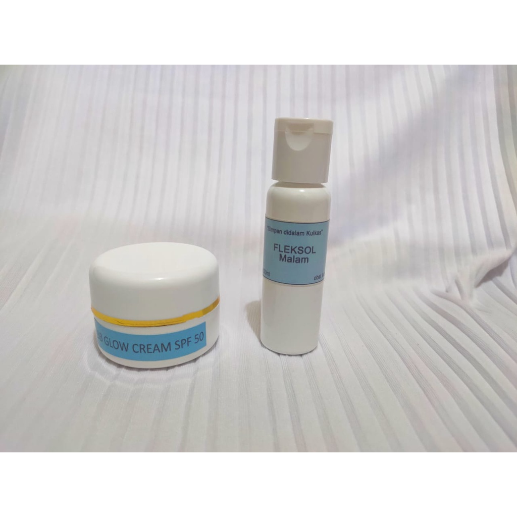 BB Glow Cream SPF 50 Cream Siang + Cairan Fleksol Malam