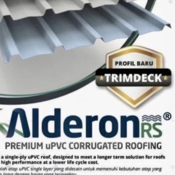 Atap UPVC Alderon RS Trimdek, Grecca, Roma - Biru Muda