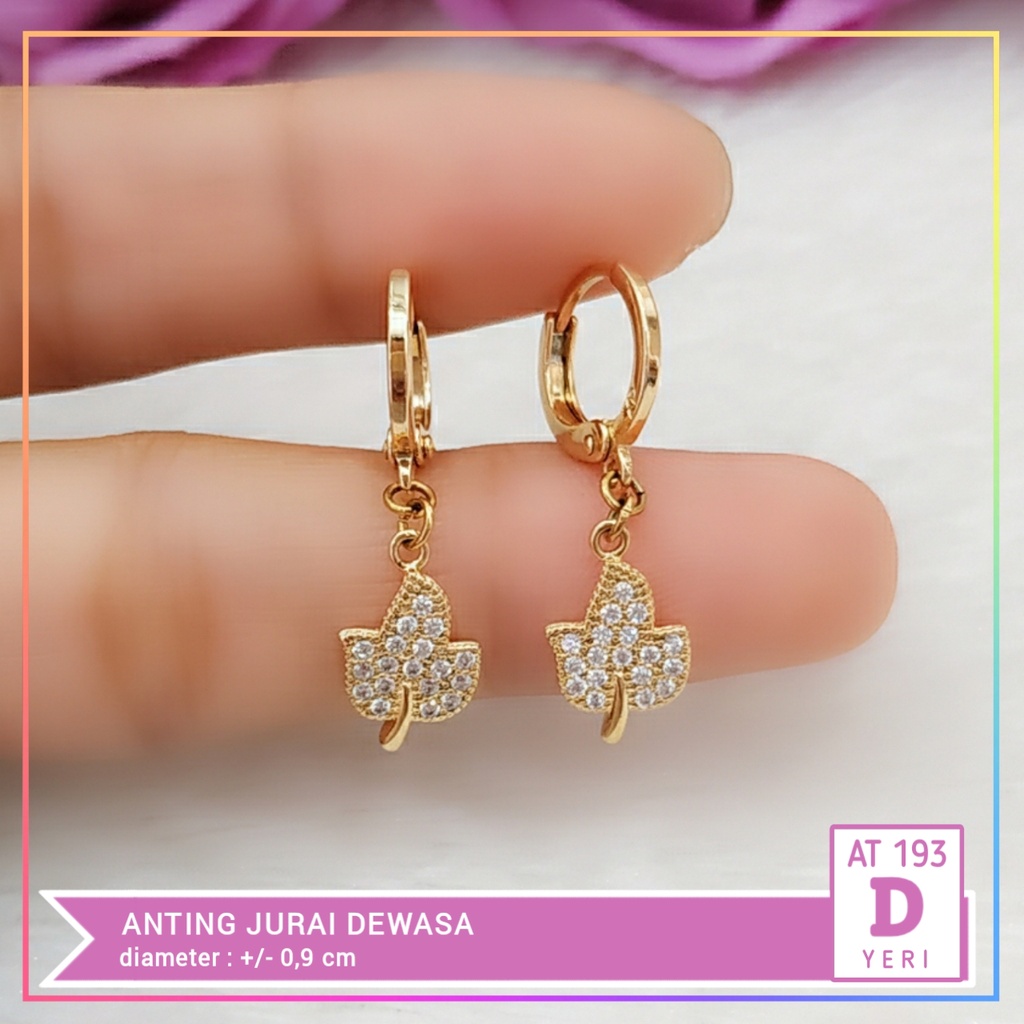 Anting xuping anting dewasa jurai premium ori xuping bulan sabit permata lapis emas gold AT 193