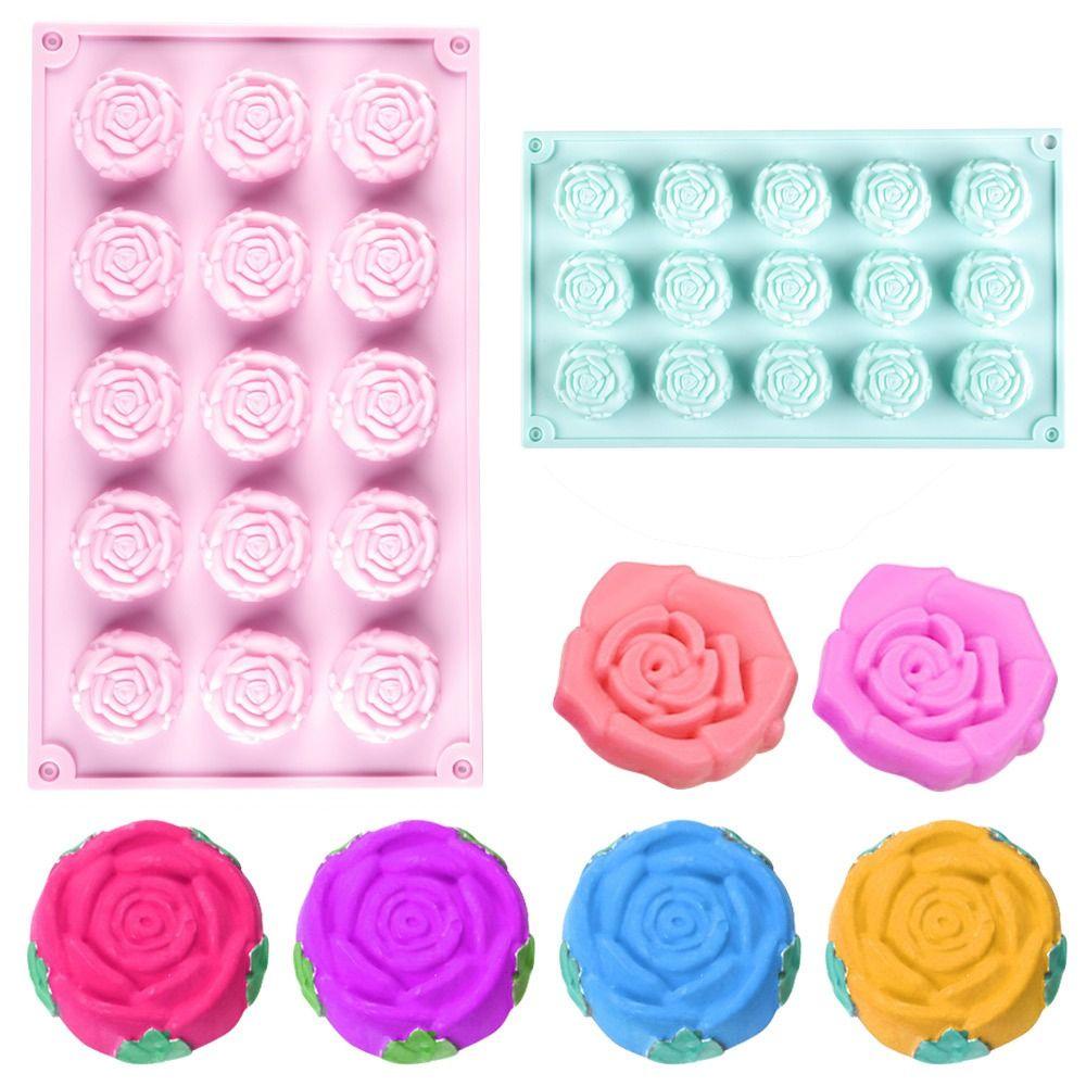 Preva Cetakan Sabun Silikon Dekorasi Rumah Handmade 3D DIY Craft 15rongga Perlengkapan Sabun