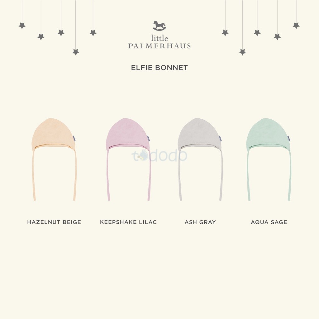 Topi Bayi Penutup Kepala Anak Little Palmerhaus - Warm Hearts Elfie Bonnet