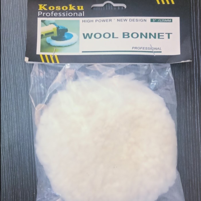 KOSOKU WOOL POLISHER 5" 5 INCH POLES MOBIL WOOL BONNET POLISH