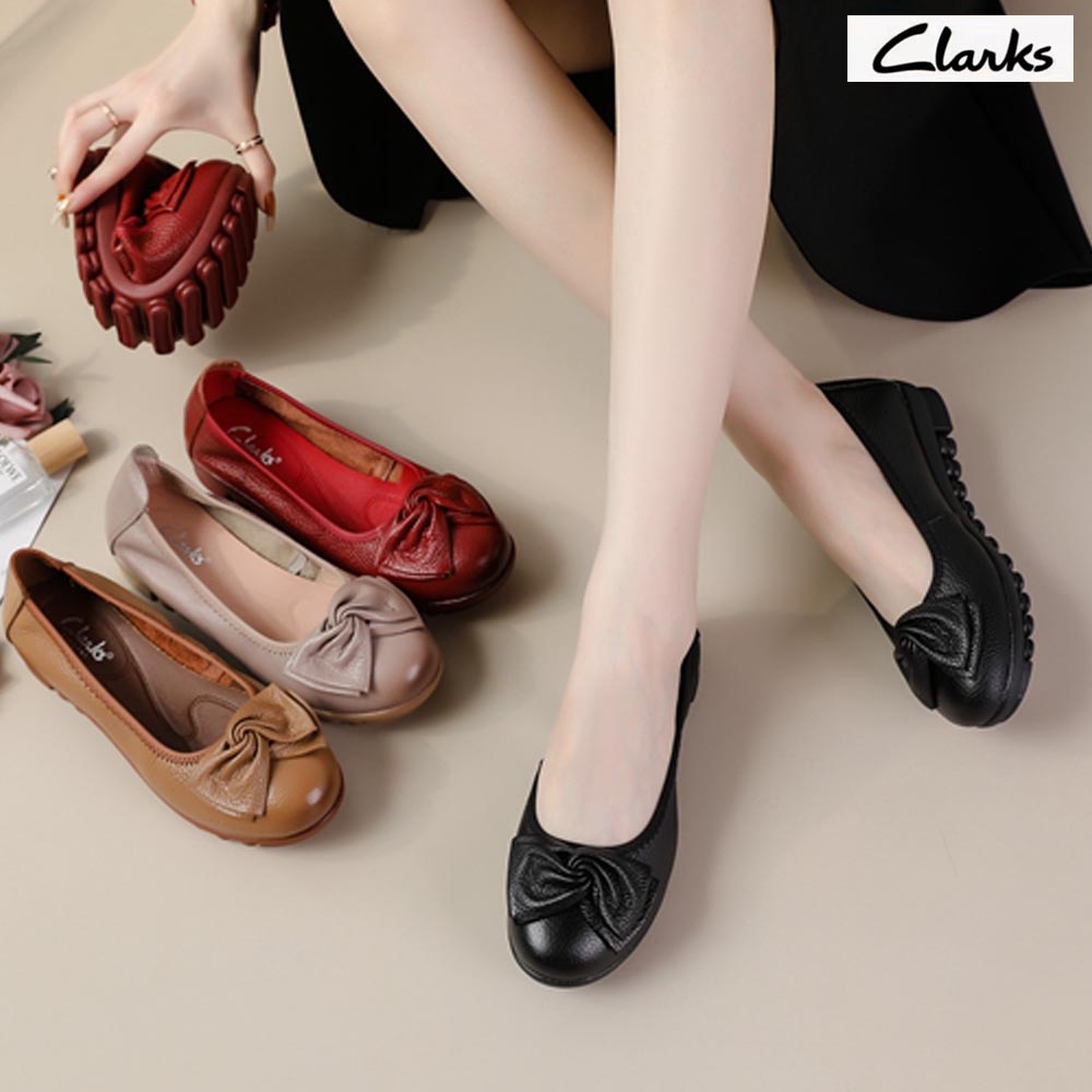 Clarks new pita Sepatu  woman  / clarks flat wanita kulit asli /Sepatu Wanita  melati