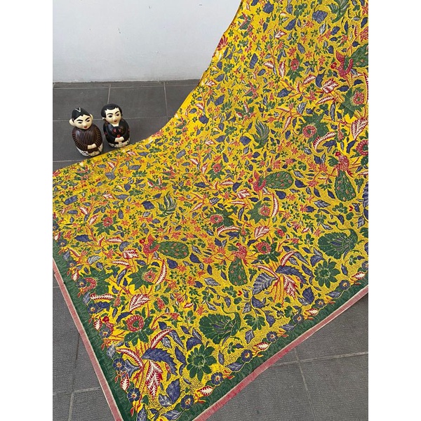 (Original)Kain batik solo alusan tiga negri kuning cerah