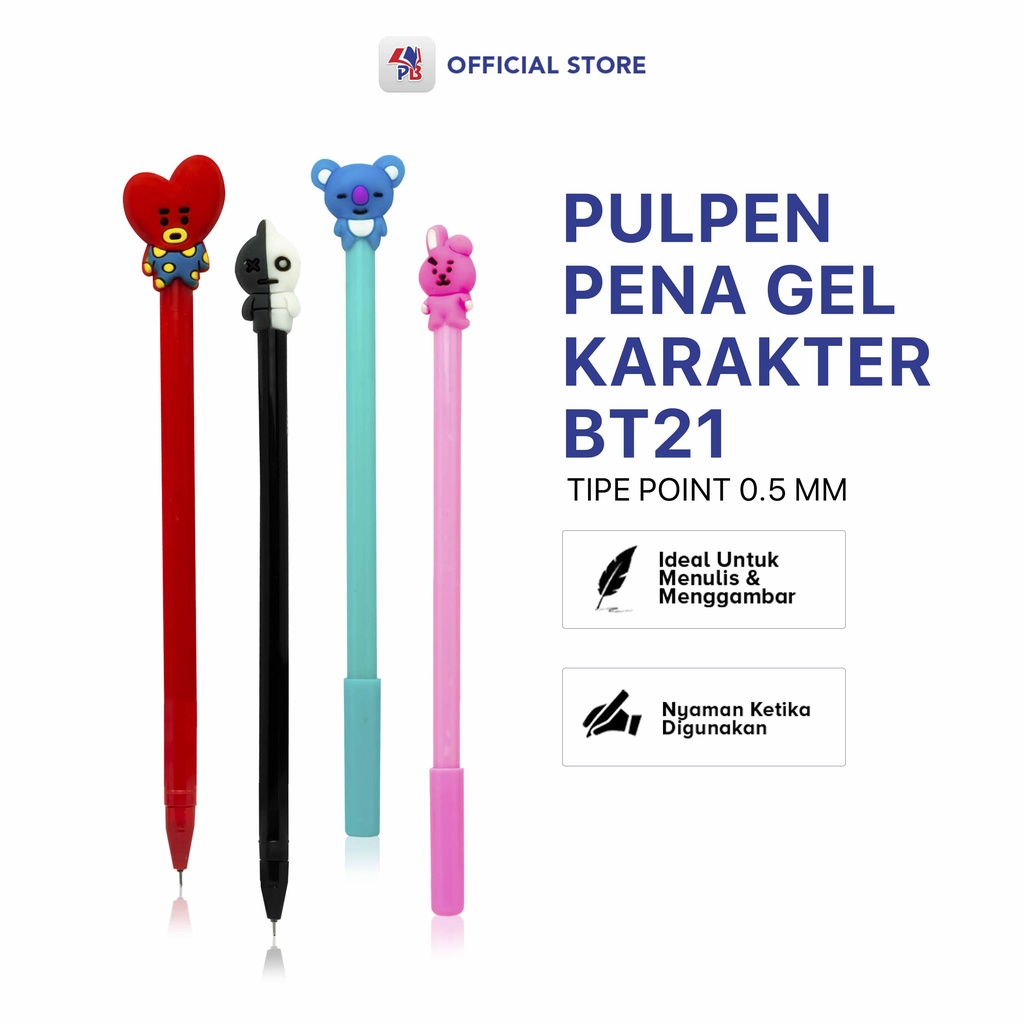 

Pulpen /Bolpoin / Bulpen BT21 Pulpen Pena Gel Karakter Kartun Lucu Warna Warni Perlengkapan Sekolah Anak / PB EDUKASI ANAK - PBNB