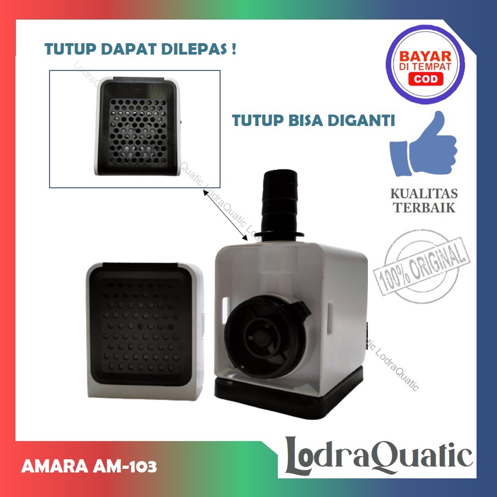 {AMARA AM-103} PROMO MURAH AMARA AM 103 POMPA KOLAM IKAN AMARA AM 103 NAIK 1,6 METER POMPA 1200 LITER PER JAM POMPA AIR HIDROPONIK POMPA KOLAM KECIL POMPA AQUARIUM BESAR FILTER AQUARIUM FILTER KOLAM IKAN KOI FILTER POMPA AIR LAUT MARINE