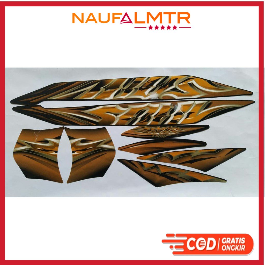 stiker striping mio soul 2010 hitam gold