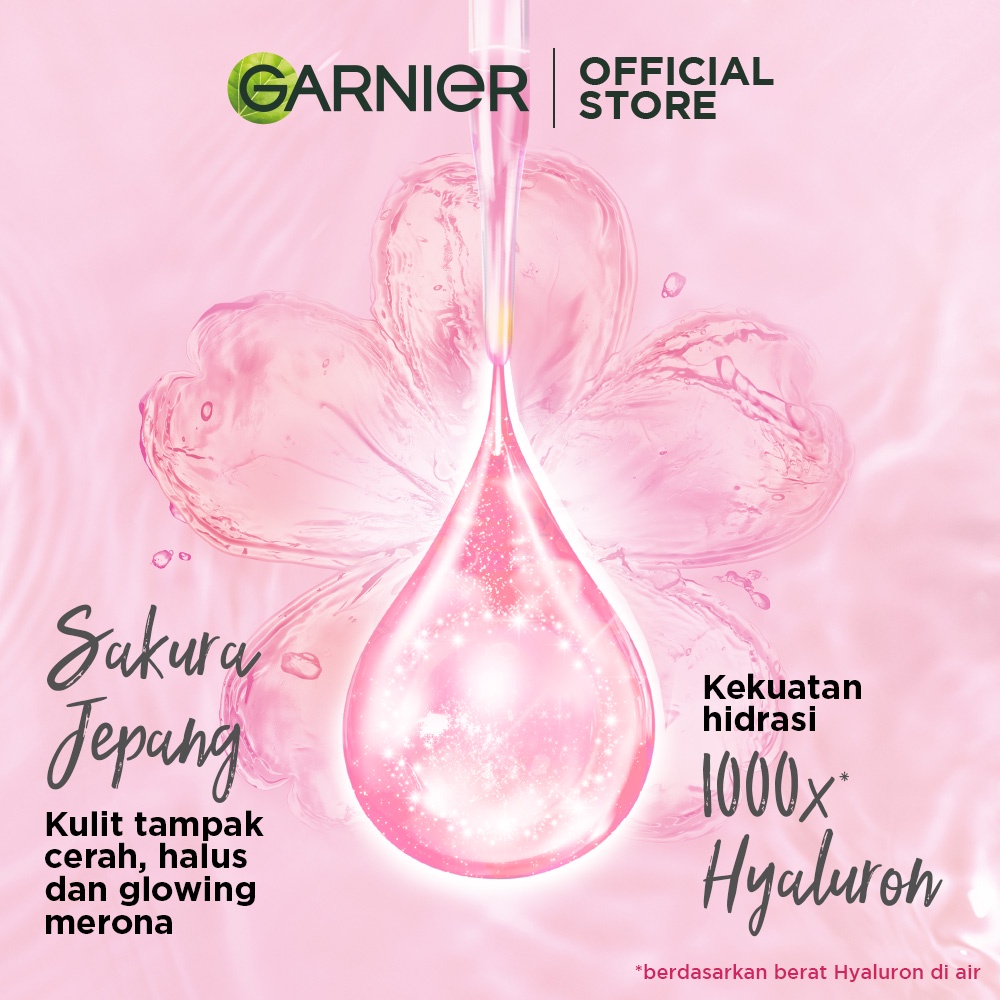 Garnier Sakura Glow Hyaluron Water Glow Essence 30 ML 100 ML