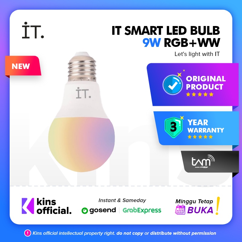 IT Smart LED Bulb 9W RGB+WW