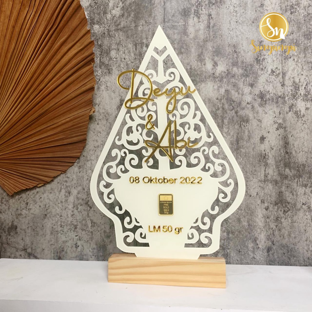 LASER AKRILIK BRUSH CAT GUNUNGAN JAWA WAYANG TRADISIONAL | CUSTOM GRAFIR CUTTING GRAFIR DEKORASI HIA