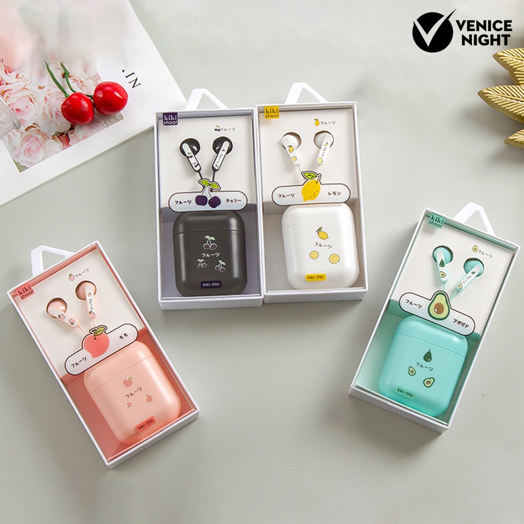 (VNEP) (Berkabel) In-ear Earphone Kartun Kotak Nyaman Dipakai Universal High Fidelity Sound Earbud untuk Ponsel