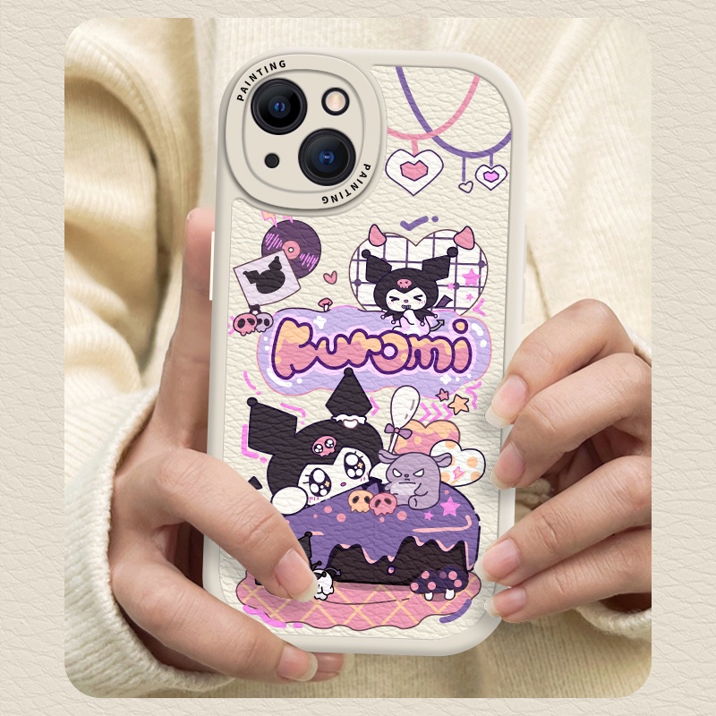 Soft Case Motif Kartun Kuromi Untuk iPhone 6 / 7 / 8 Plus / X / XR / Xs Max 14 / 13 / 11 Pro Max