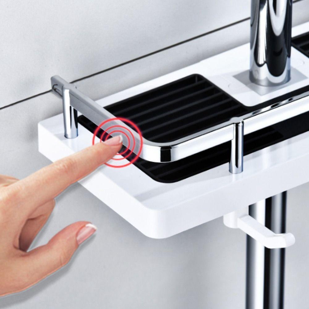 Solighter Tempat Penyimpanan Shower Kamar Mandi Shower Head Holder Tray Holder-Rak Aksesoris Storage Organiser