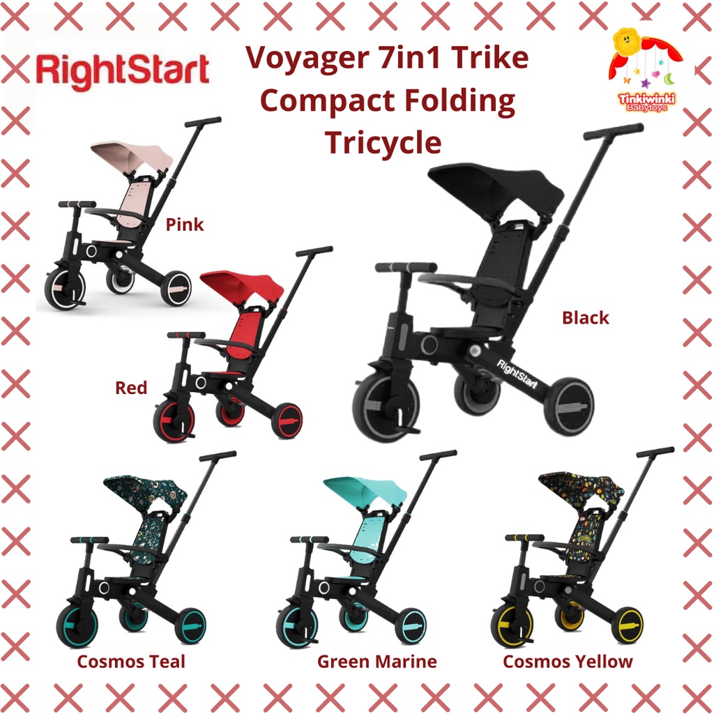 Right Start Voyager 7 in 1 Trike Compact Folding Tricycle