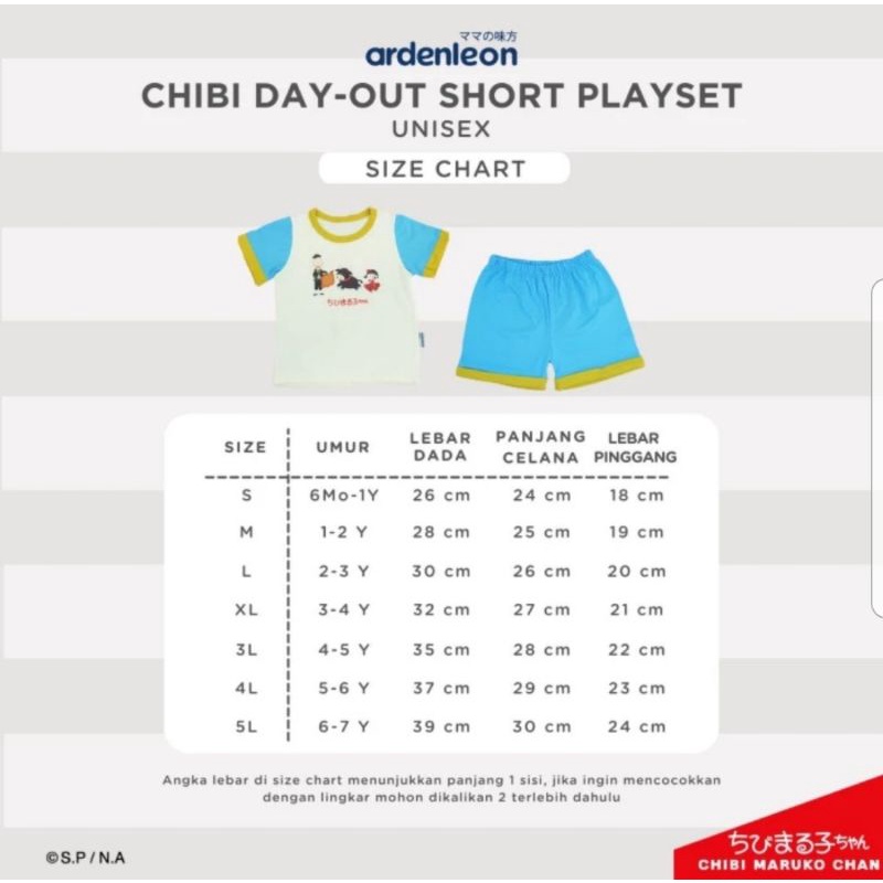 Ardenleon Chibi Day Out Short Playset / Baju Anak