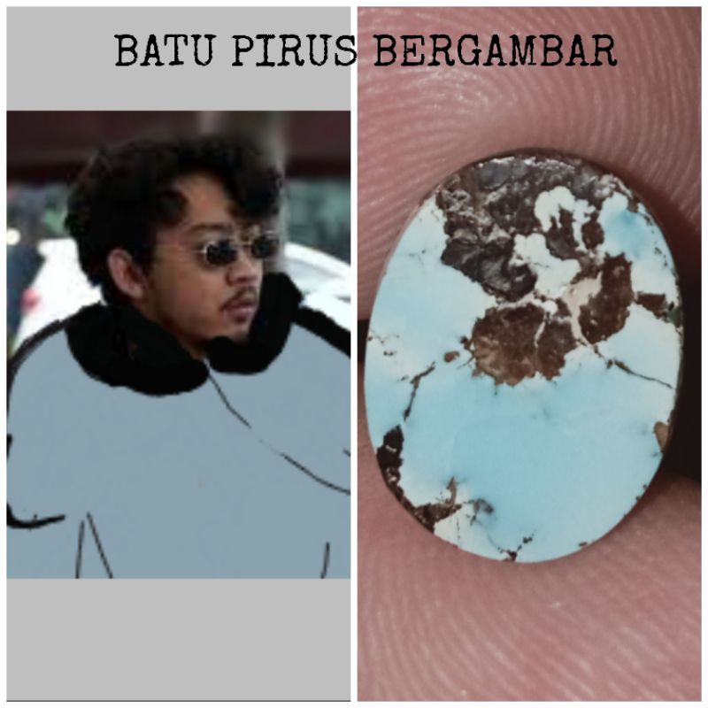 Batu Pirus Persia asli batu pirus gambar orang