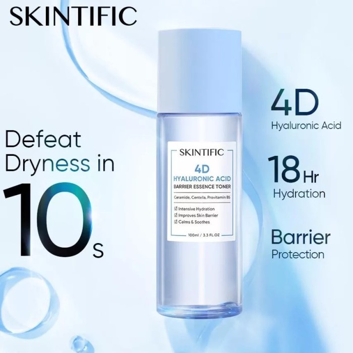 SKINTIFIC 4D Hyaluronic Acid (HA) Barrier Essence Toner