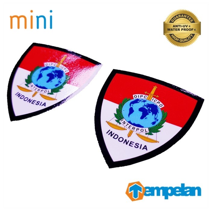 STIKER MINI INTERPOL POLRI