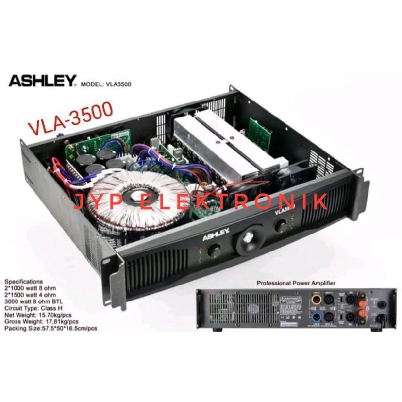 POWER AMPLIFIER ASHLEY VLA3500 / ASHLEY VLA 3500 CLASS H ORIGINAL