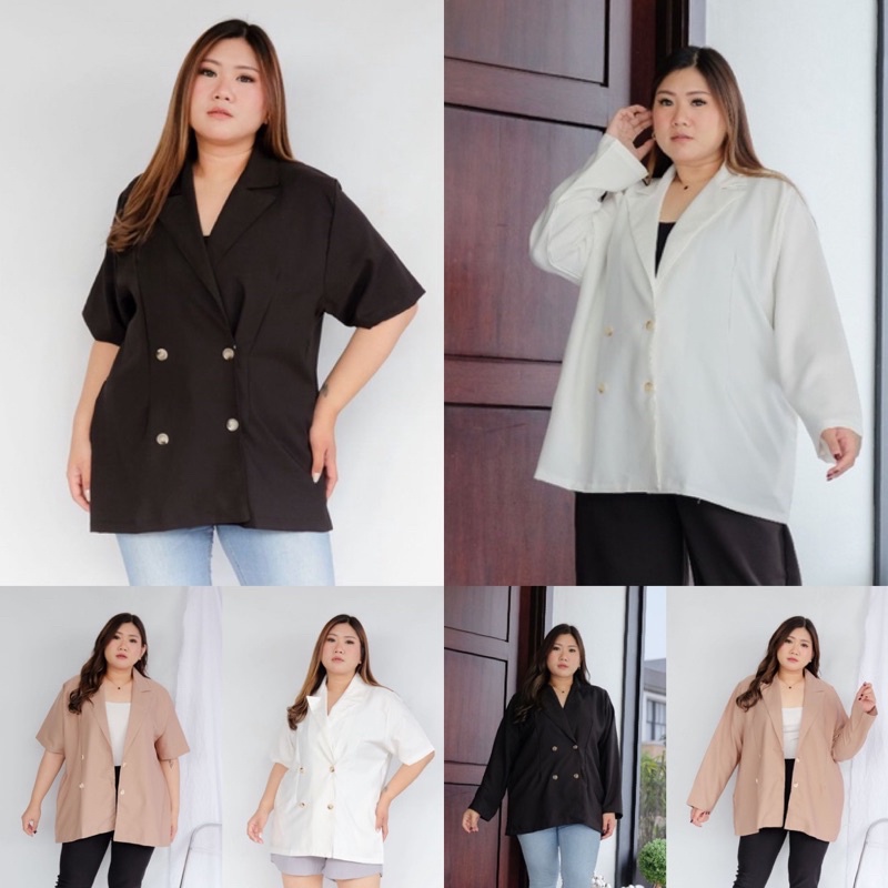 BIGWELL BLAZER YURA POLOS - BLAZER WANITA BIG SIZE / BLAZER JUMBO