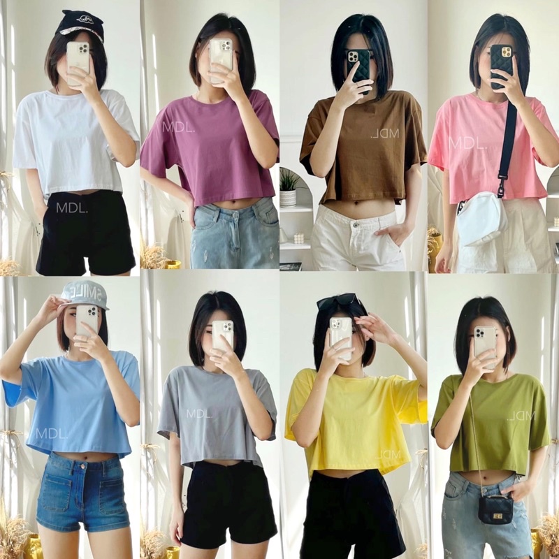 CROP TOP OVERSIZED TEE POLOS COTTON COMBED 30S ADEM ABG ATASAN MURAH MODELLANO