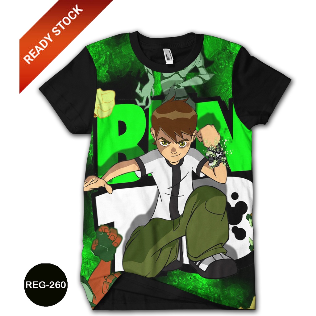 Baju Ben 10 Alien Force Kaos Anak Laki-laki dan Dewasa Kartun Series Fashion Trendy