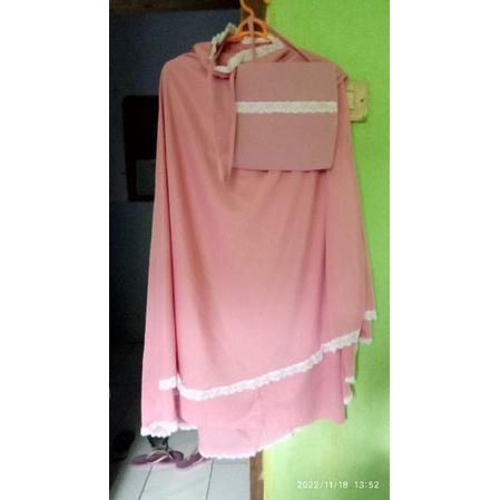 mukenah anak TK-SD navy dan pink