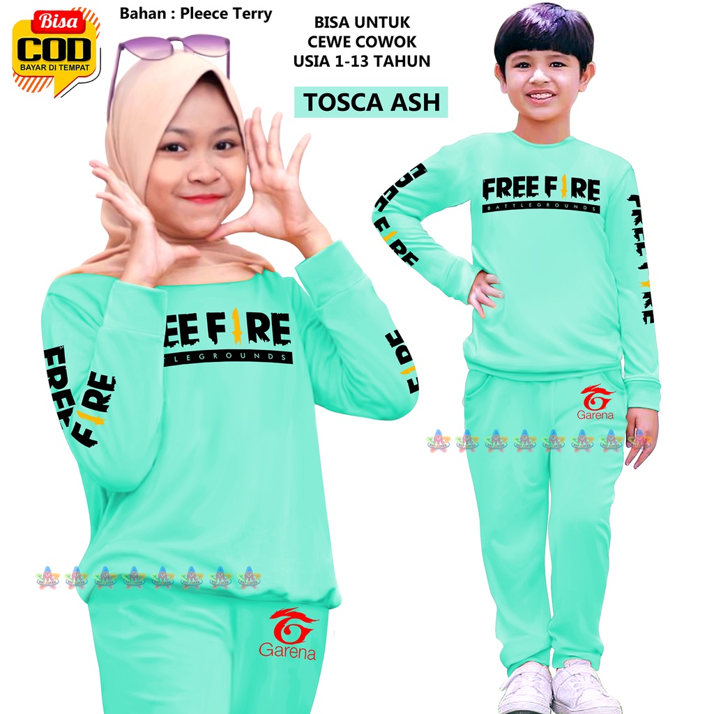 BISA COD&amp;GRATIS ONGKIR TM 00053 Setelan Anak FF, Setelan Olahraga Anak Cowo Cewe Setelan olahraga Training Sportswear Children Paling Tren &amp; Laris Terbaru