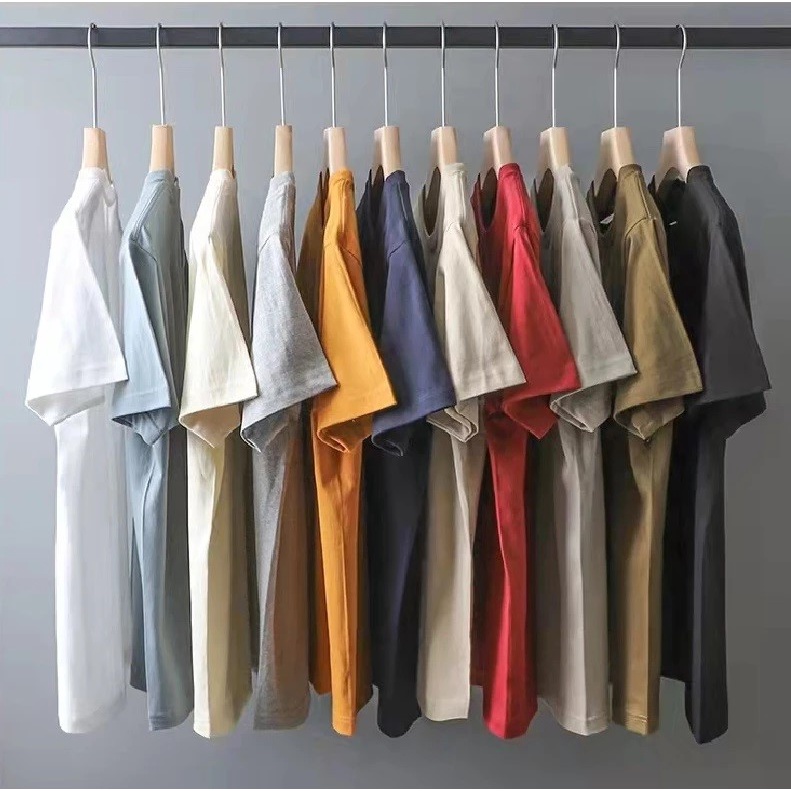 KAOS OBLONG POLOS T SHIRT PRIA WANITA LAKI CEWEK T-SHIRT DEWASA WARNA HITAM PUTIH MERAH MAROON NAVY 