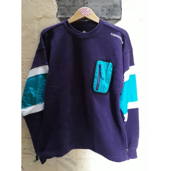 crewnec converse/sweatshirt converse/original/converse/ungu