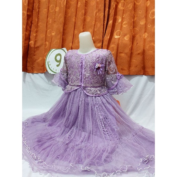 DRESS ANAK LENGAN 3/4 MODEL ROMPI MIX TILE