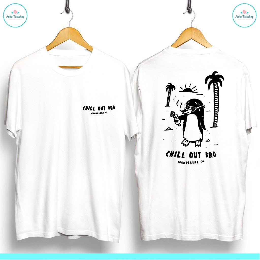 AT 5 / KAOS CHILL OUT BRO PINGUIN / KAOS SPONGEBOB / KAOS PRIA / KAOS DISTRO / BAJU KAOS DISTRO PRIA