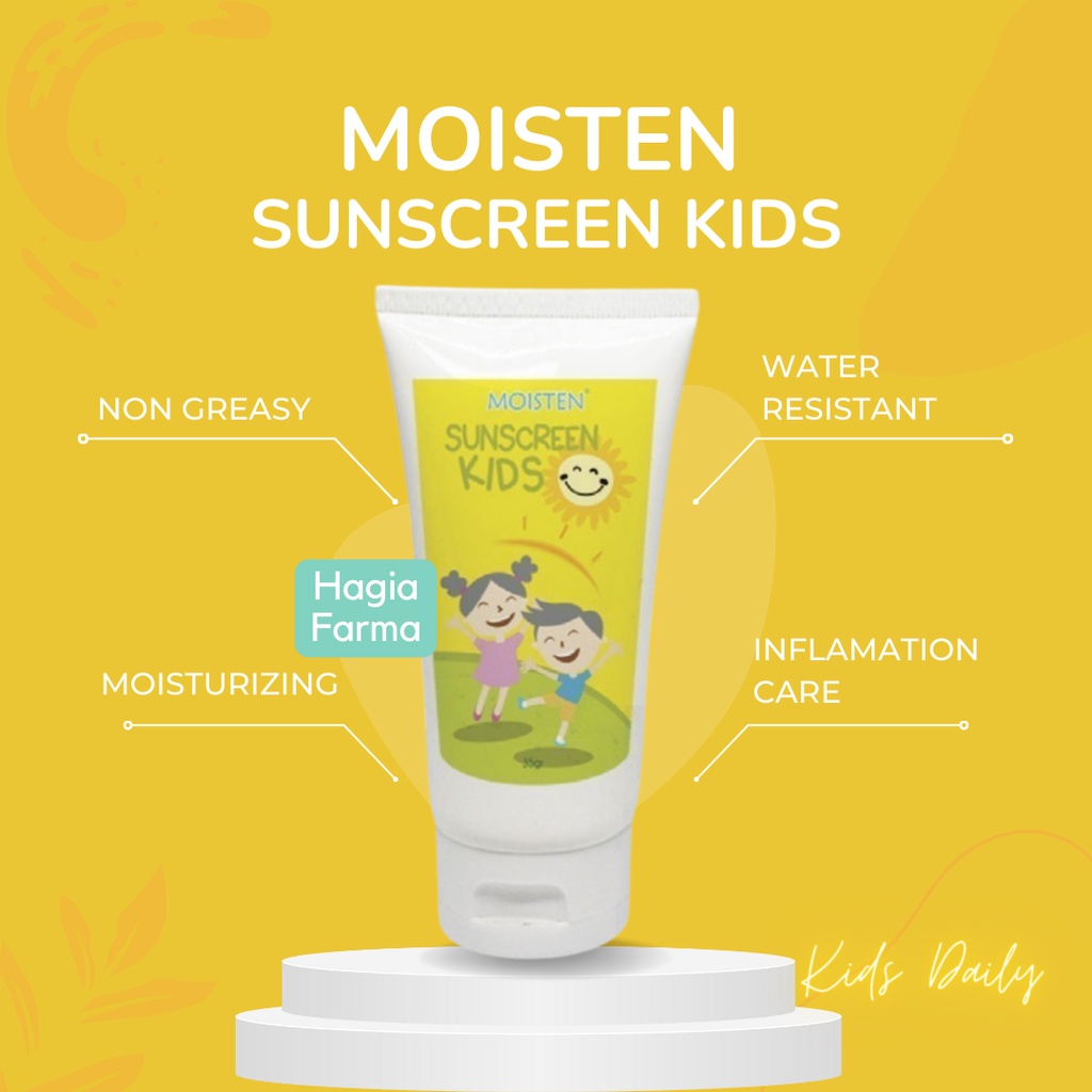 [Original] Sunblock Anak Sunscreen Kids Tabir Surya Anak dan Bayi SPF30 MOISTEN Proderma 35 Gram Ant