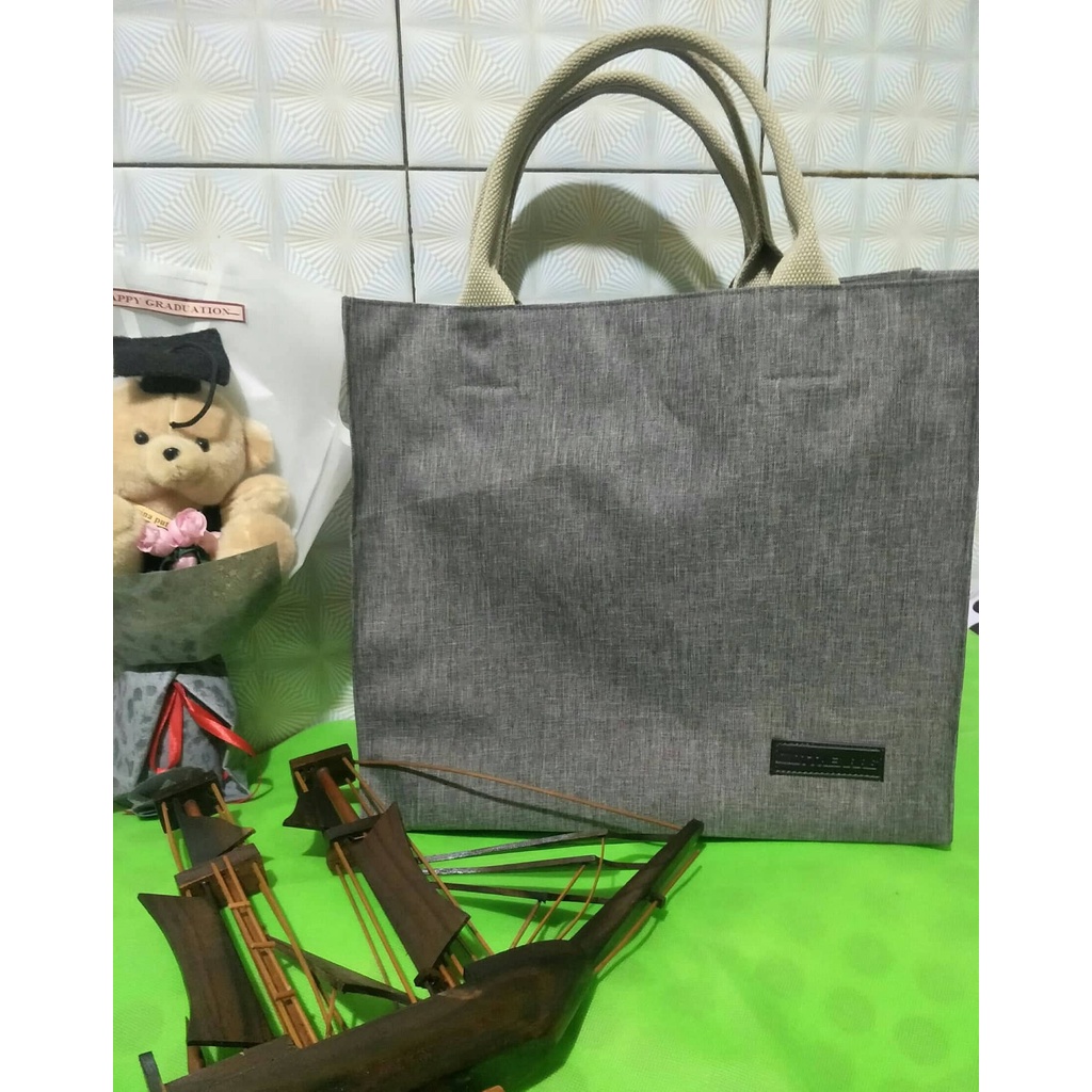 Ukuran BESAR 100% denim TEBAL  UNISEX PRIA DAN WANITA TAS BAG denim BAG 40x10x30