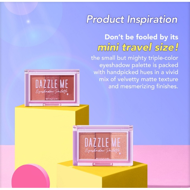 [FREE GIFT] DAZZLE ME Pov &amp; Cutie Pie Eyeshadow Blush Contour / Long Lasting Pigmented