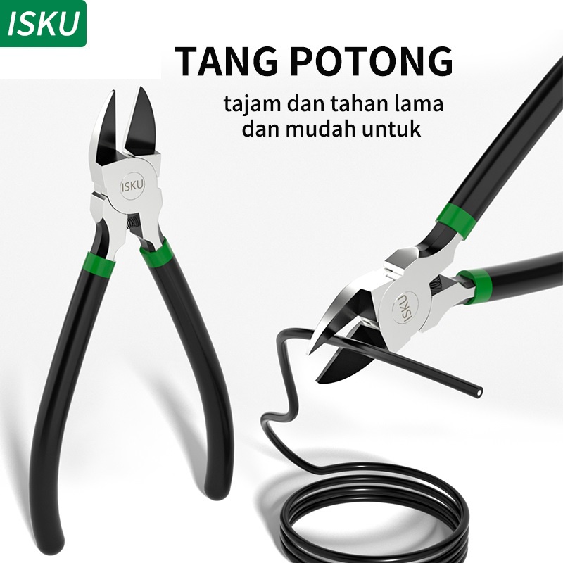 ISKU Plastic Cutting Nippers 6 inch/Tang Potong Kawat 6 inch Carbon steel/pemotong kawat bracket gigi